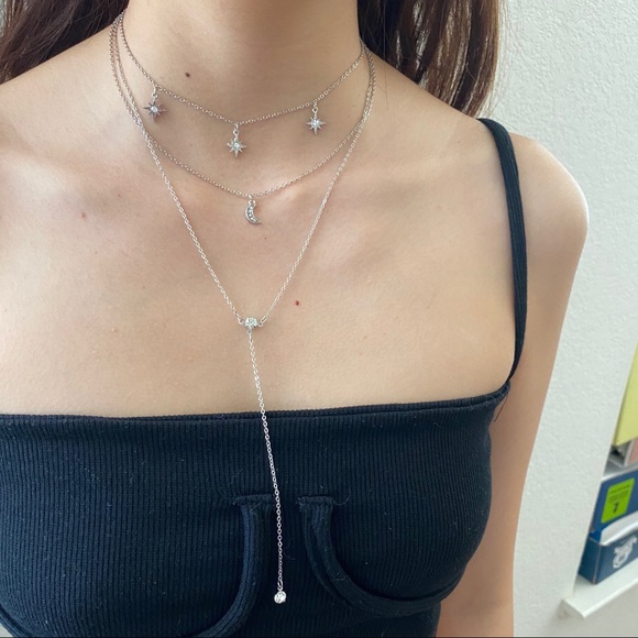 💕 Last one Moon N Star Long Necklaces - Picture 3 of 14